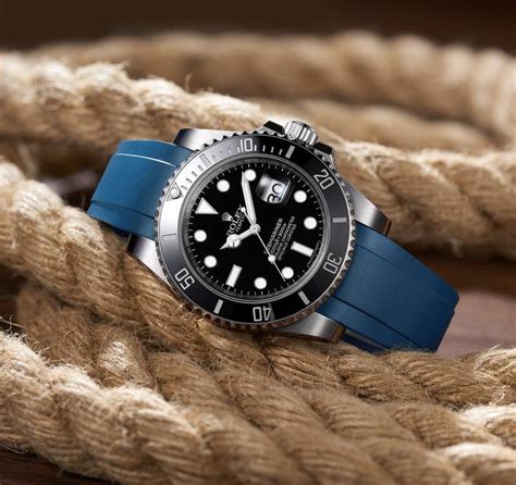 rolex blue strap|rolex rubber strap 22mm.